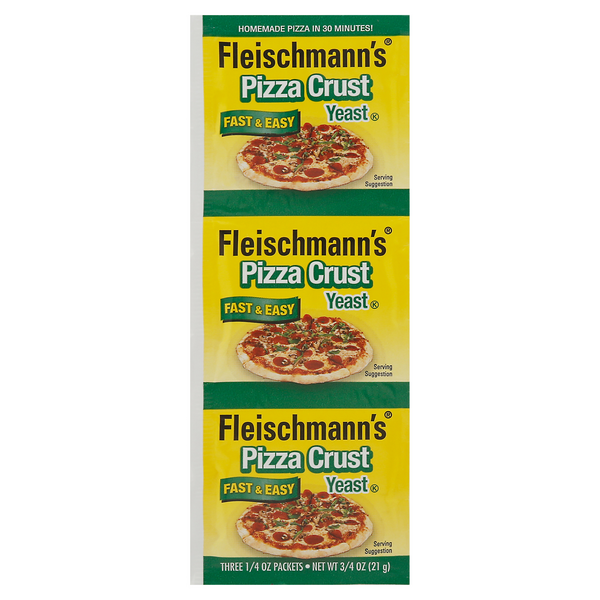 Fleischmann's Pizza Crust Yeast Packets - 3 ct