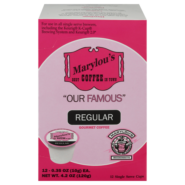 Marylou's Our Famous Regular Medium Roast Single Serve Coffee Cups