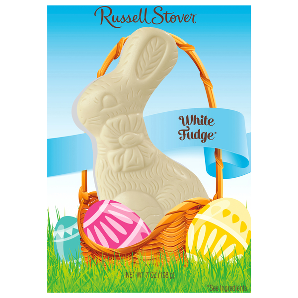 Russell Stover White Fudge Bunny Easter Candy