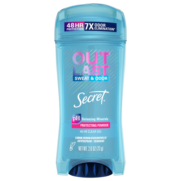Secret Outlast Protecting Powder Antiperspirant Deodorant Clear Gel