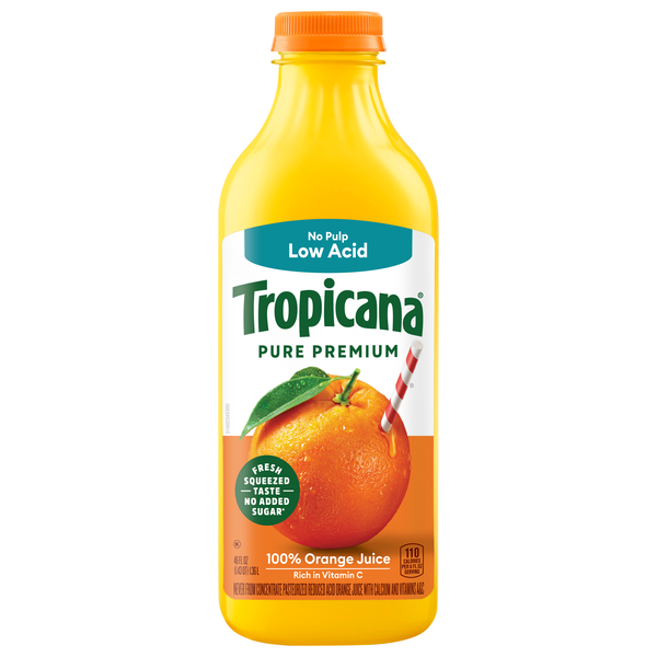 Tropicana Pure Premium Low Acid No Pulp Orange Juice