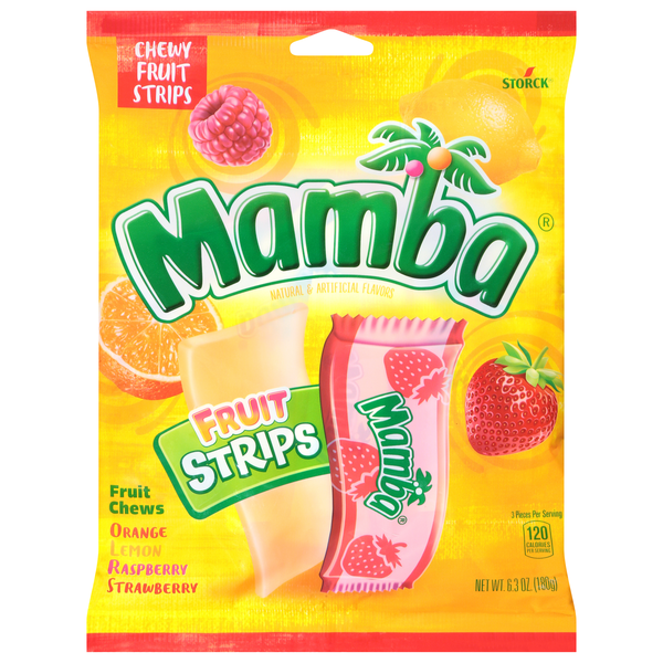 Mamba Chewy Assorted Fruit Strips Candy
