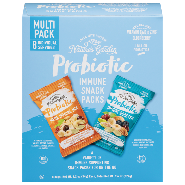 Nature's Garden Probiotic Immune Snack Packs Variety - 8 ct
