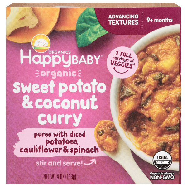 Happy Baby Organics Stage 3 Baby Food Sweet Potato & Coconut Curry