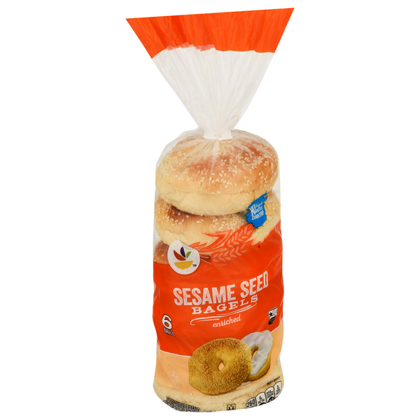 Stop & Shop Sesame Seed Pre-Sliced Bagels - 6 ct