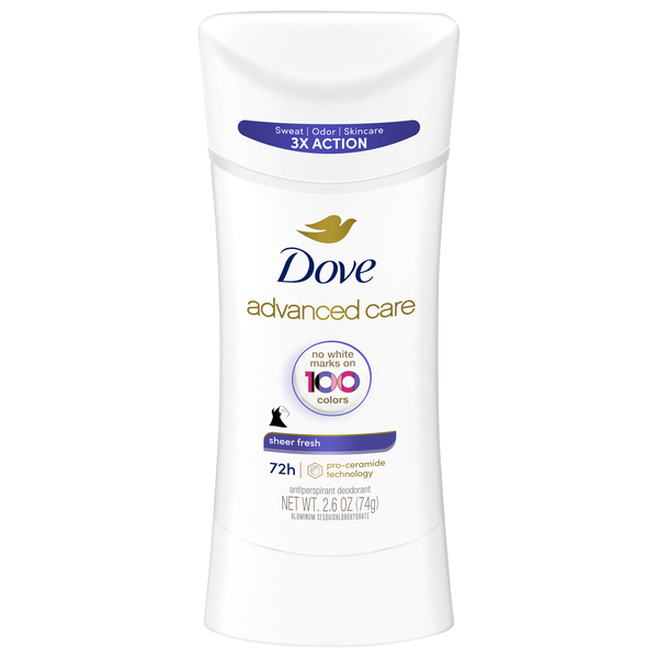 Dove Advanced Care Sheer Fresh Antiperspirant Deodorant Invisible Solid