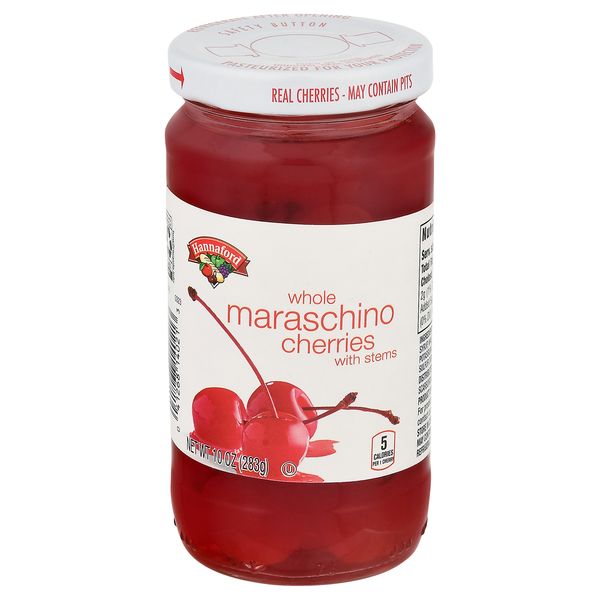 Hannaford Whole Maraschino Cherries with Stems