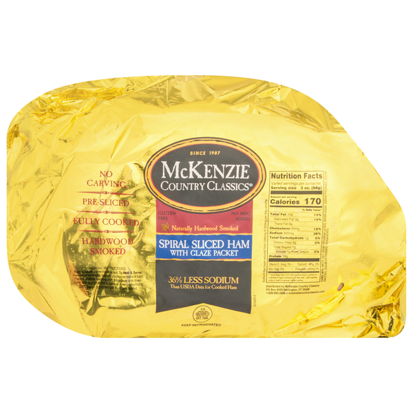 McKenzie Country Classics Spiral Sliced Ham with Glaze