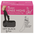 On the Go! Premium Comfort Top Queen Knee Highs Off Black One Size
