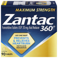 Zantac 360 Acid Reducer Famotidine Tablets 20 mg Maximum Strength