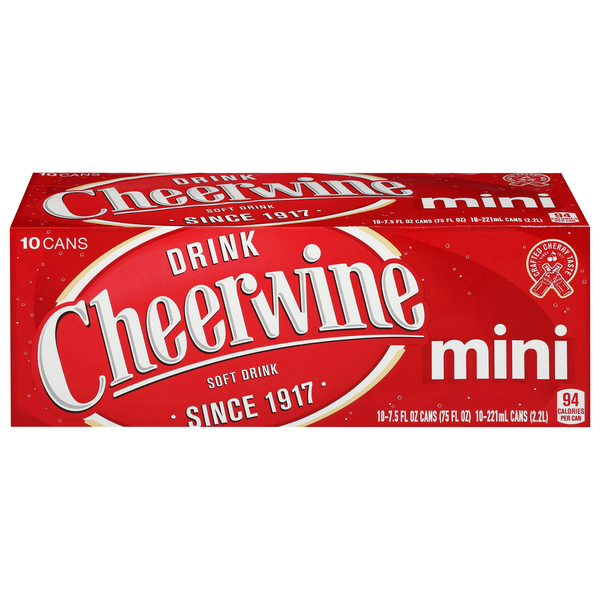 Cheerwine Mini Soft Drink - 10 pk
