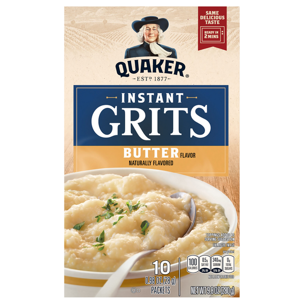 Save on Quaker Butter Flavor Instant Grits Packets 10 ct Order Online