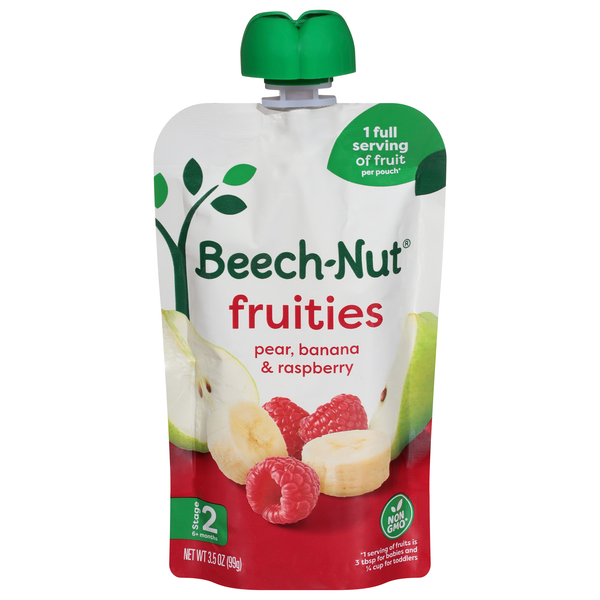 Beech-Nut Fruities Stage 2 Baby Food Pear Banana & Raspberries