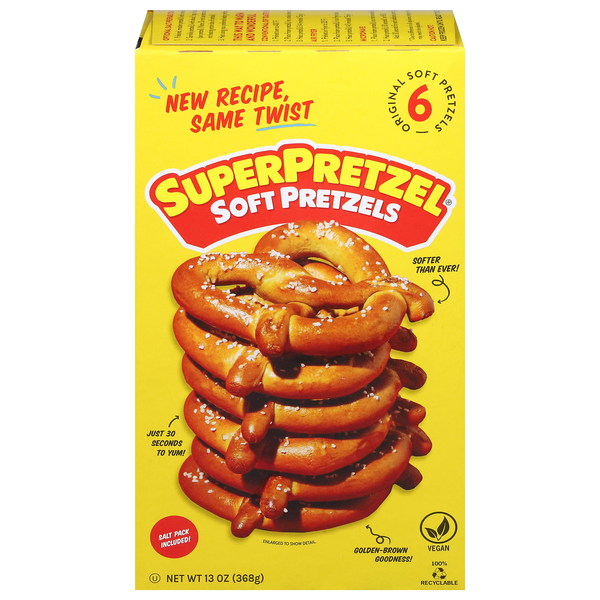 SuperPretzel Original Soft Pretzels - 6 ct Frozen