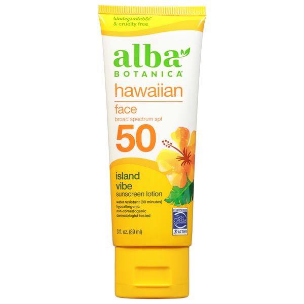 Save on Alba Botanica Hawaiian Face Island Vibe Sunscreen SPF 50 Order