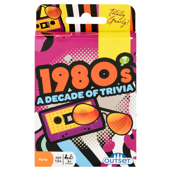 Outset 1980s A Decade of Trivia Party Playing Cards 12+