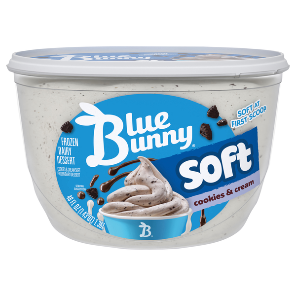 Blue Bunny Soft Cookies & Cream Frozen Dairy Dessert