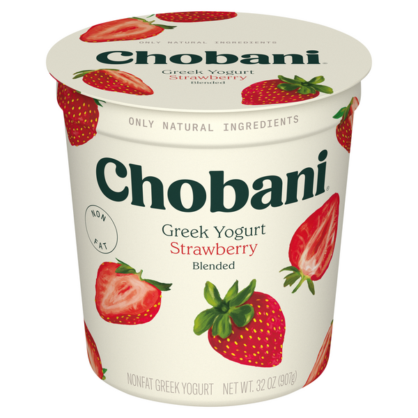 Chobani Non Fat Strawberry Blended Greek Yogurt
