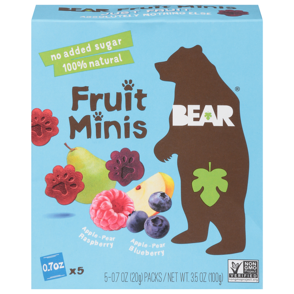 Save on Bear Fruit Minis Raspberry Blueberry 5 ct Order Online
