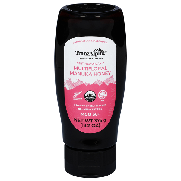 TranzAlpine Organic Multifloral Manuka Honey