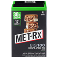 MET-Rx Big 100 Crispy Apple Pie 30g Protein Meal Replacement Bars - 4 ct