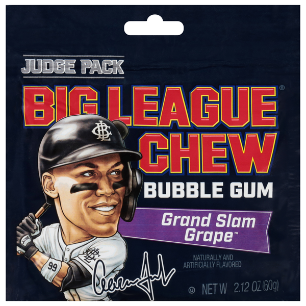 Big League Chew Grand Slam Grape Bubble Gum Judge Pack