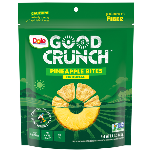 Dole Good Crunch Dried Fruit Original Pineapple Bites