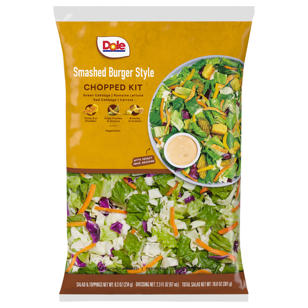 Dole Smashed Burger Style Chopped Salad Kit