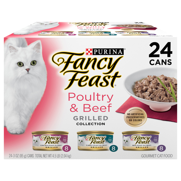 Fancy Feast Grilled Collection Poultry & Beef Variety Wet Cat Food - 24 ct