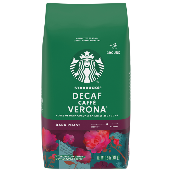 Starbucks Decaf Caffe Verona Dark Roast Ground Coffee