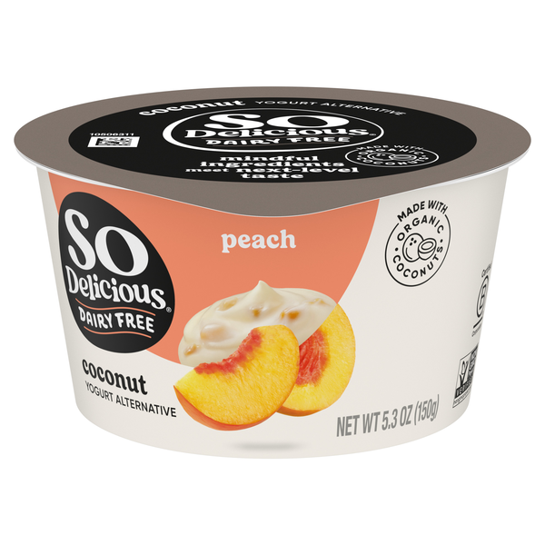So Delicious Dairy Free Vegan Peach Coconutmilk Yogurt Alternative Cup