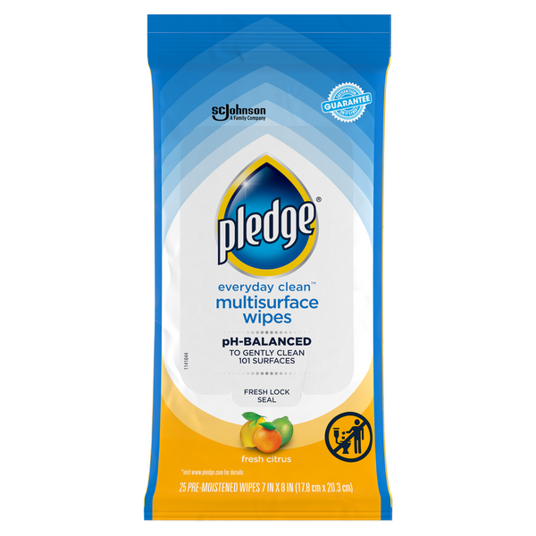 Pledge Fresh Citrus Multi-Surface Wipes