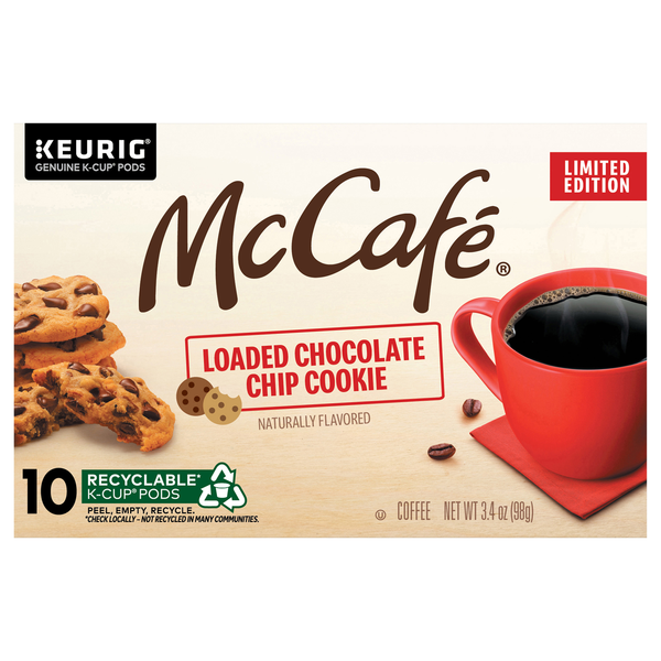 McCafe Loaded Chocolate Chip Cookie Flavored Light Roast K-Cup Coffee Pods