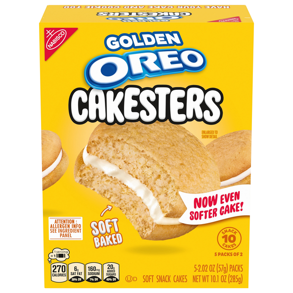 OREO Golden Cakesters Soft Snack Cakes - 5 ct