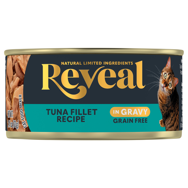 Reveal Wet Cat Food Tuna Fillet Recipe in Gravy Grain Free