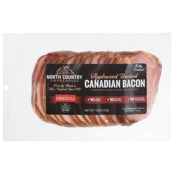 North Country Fully Cooked Applewood Smoked Canadian Bacon Sliced