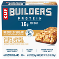 CLIF Builders Reduced Sugar Almond Salted Caramel Protein Bars - 6 ct
