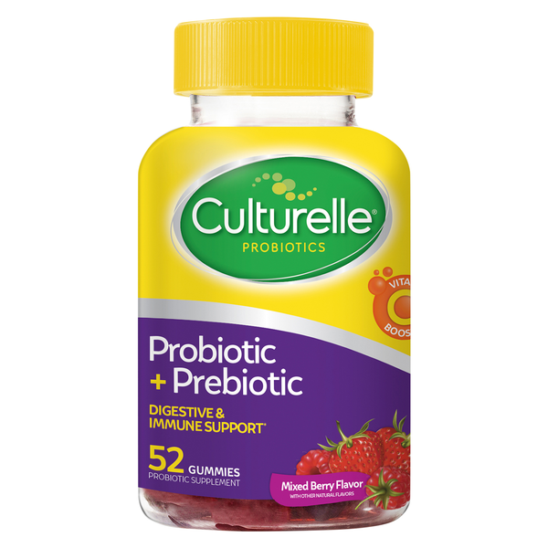 Culturelle Probiotic + Prebiotic Digestive Immune Mixed Berry Gummies