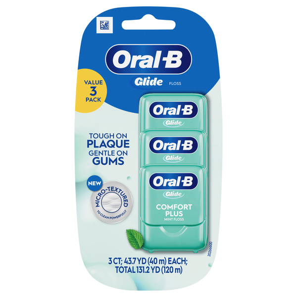 Oral-B Glide Pro-Health Comfort Plus Floss Mint 43.7 yards each - 3 ct