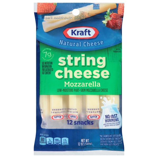 Save on Kraft Mozzarella String Cheese 12 ct Order Online Delivery