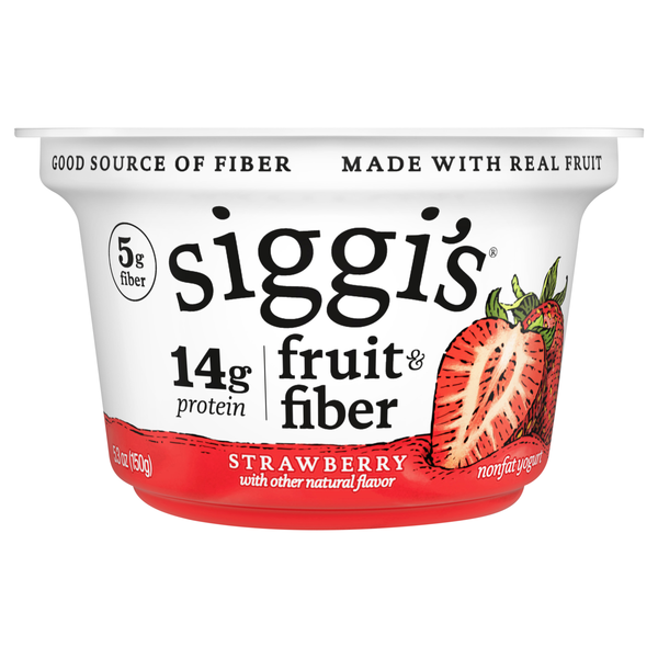 Siggi's Nonfat Fruit & Fiber Strawberry Yogurt Cup