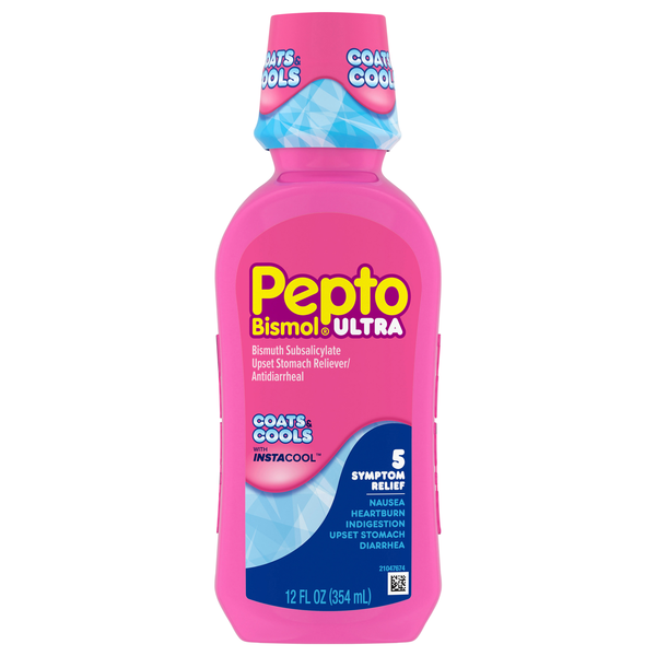 Pepto Bismol Ultra Coats & Cools 5 Symptom Stomach Relief Liquid