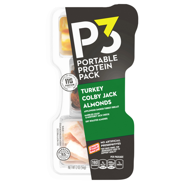P3 Portable Protein Pack Turkey Colby Jack & Almonds