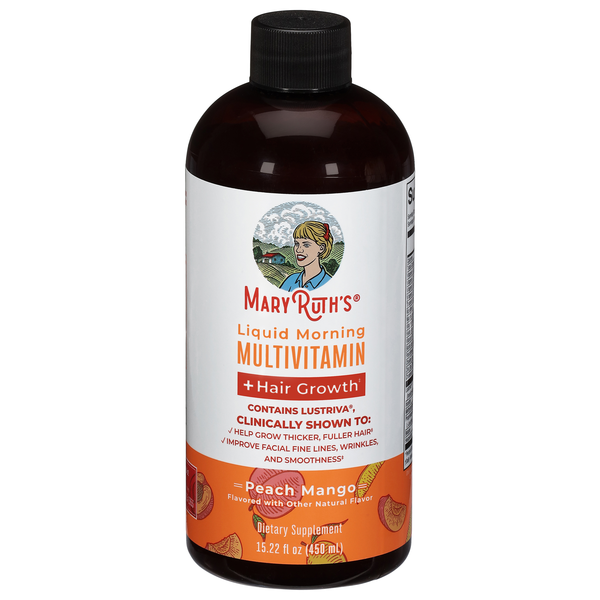 Mary Ruth's Peach Mango Multivitamin + Hair Growth Liquid