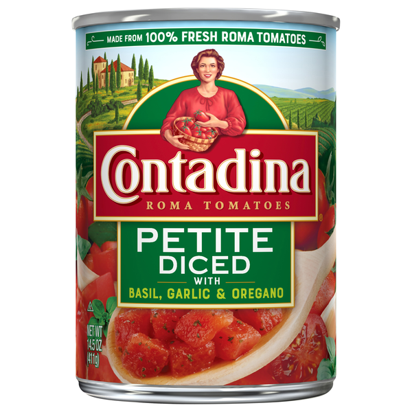 Contadina Petite Diced Roma Tomatoes with Basil Garlic & Oregano