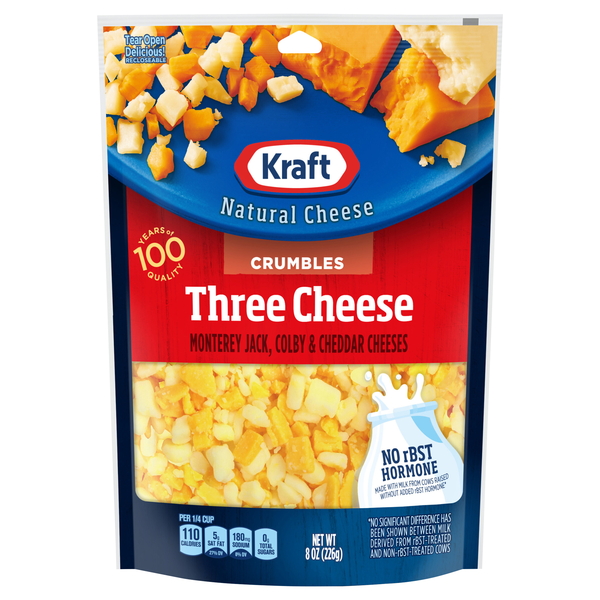 Kraft Natural Three Cheese Crumbles