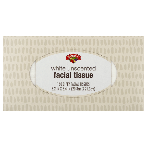 Hannaford Facial Tissue White Unscented