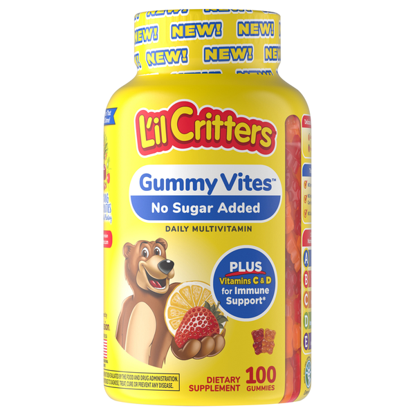 L'il Critters Gummy Vites No Sugar Added Daily Gummy Multivitamin