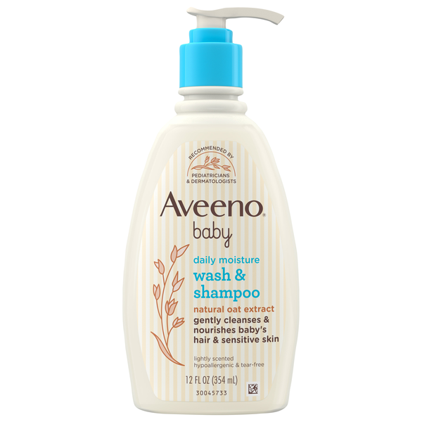Aveeno Daily Moisture Lightly Scented Baby Wash & Shampoo Pump