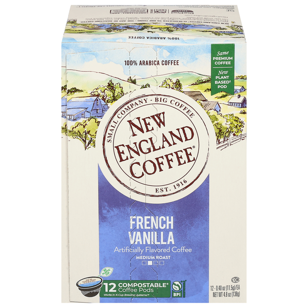 New England Coffee French Vanilla Medium Roast K-Cup Pods